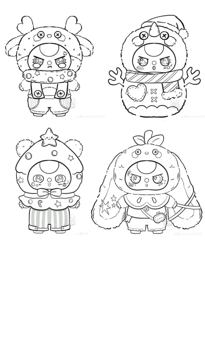 Tranh Tô Màu Búp Bê Giấy Chibi - Khám Phá Thế Giới Màu Sắc 60