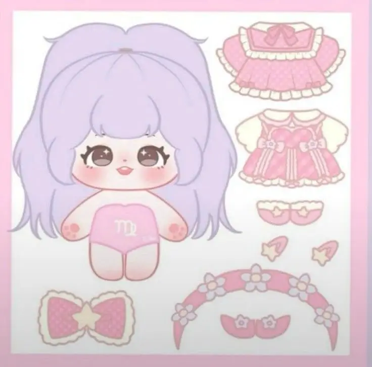 Tranh Tô Màu Búp Bê Giấy Chibi - Khám Phá Thế Giới Màu Sắc 70