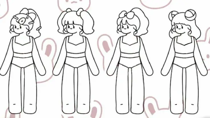 Búp bê giấy cute – Tranh tô màu cho bé thoả sức sáng tạo 2