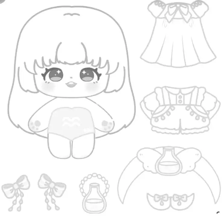 Búp bê giấy cute – Tranh tô màu cho bé thoả sức sáng tạo 62