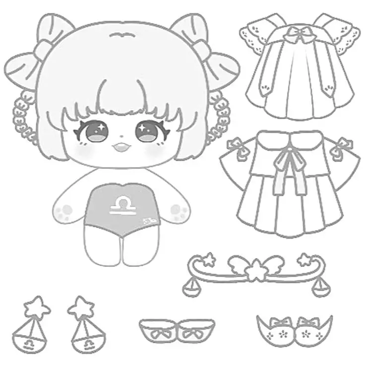 Búp bê giấy cute – Tranh tô màu cho bé thoả sức sáng tạo 69