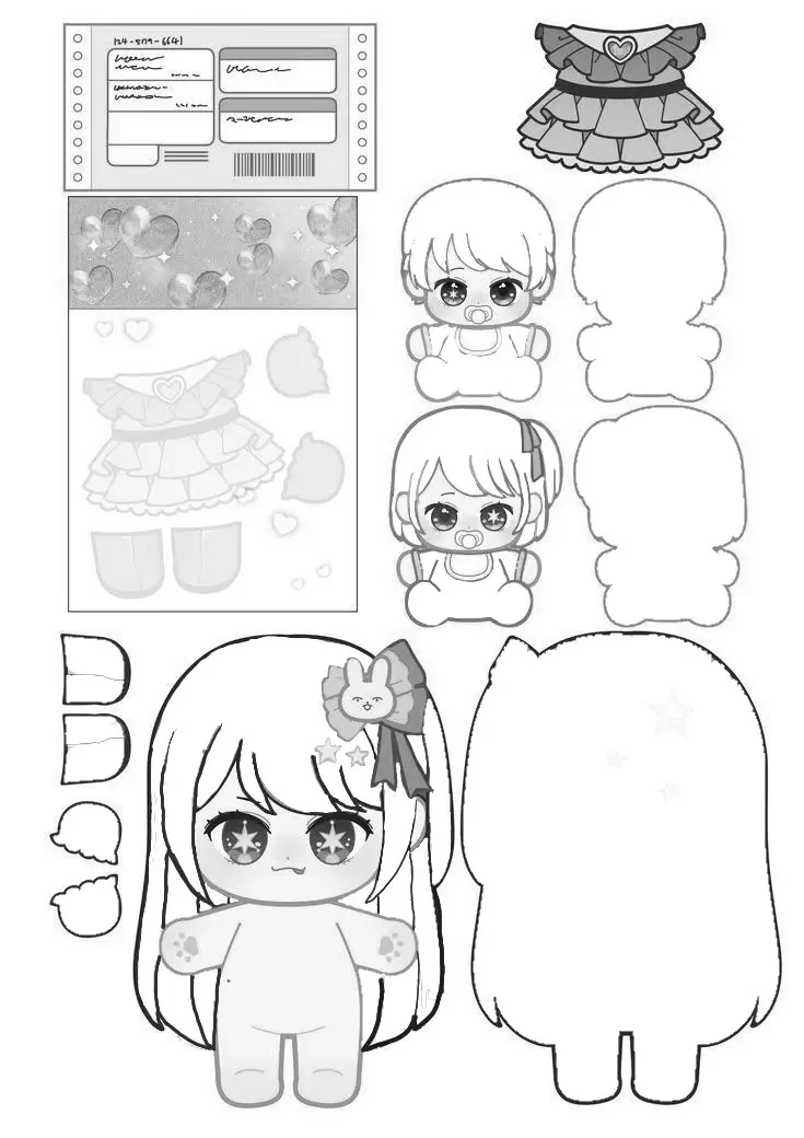Tranh tô màu búp bê giấy thay đồ – Trải nghiệm thời trang sáng tạo 68
