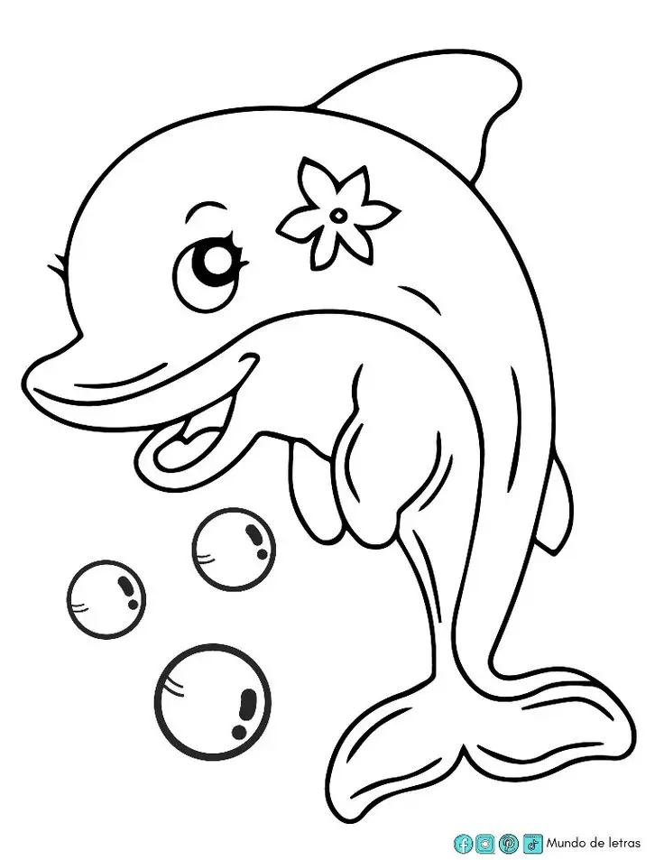 Tranh tô màu cá heo - Khám phá đại dương với sắc màu phong phú 17