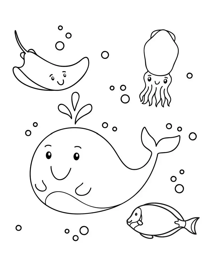 Tranh tô màu cá heo - Khám phá đại dương với sắc màu phong phú 50