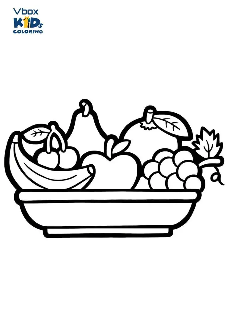 Tranh Tô Màu Các Loại Quả - Khám Phá Thế Giới Màu Sắc 2