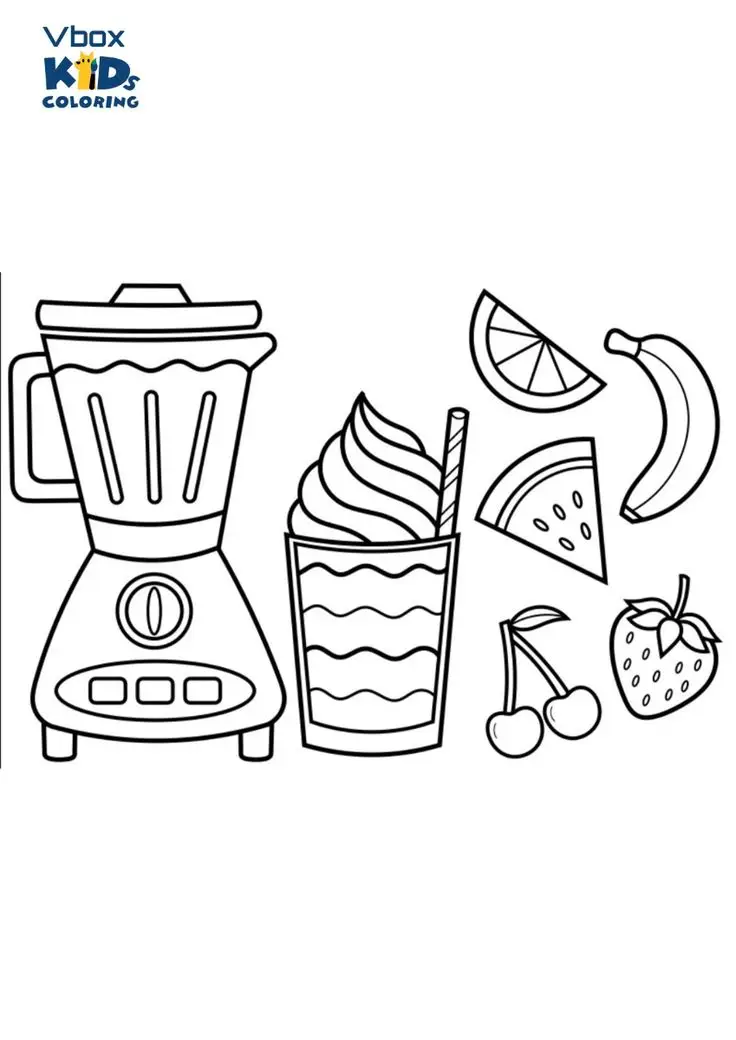 Tranh Tô Màu Các Loại Quả - Khám Phá Thế Giới Màu Sắc 15