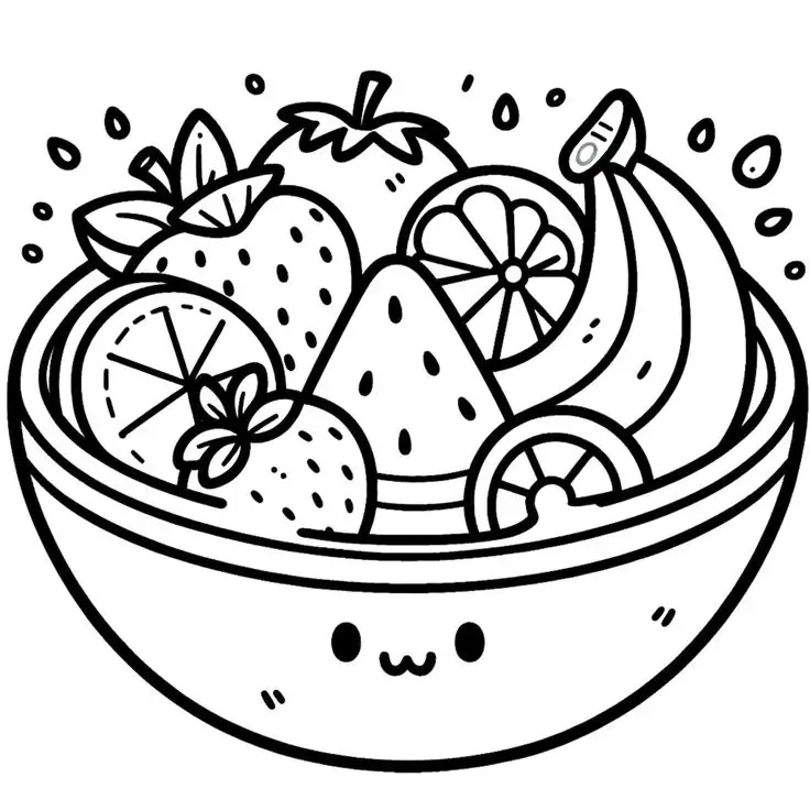 Tranh Tô Màu Các Loại Quả - Khám Phá Thế Giới Màu Sắc 23