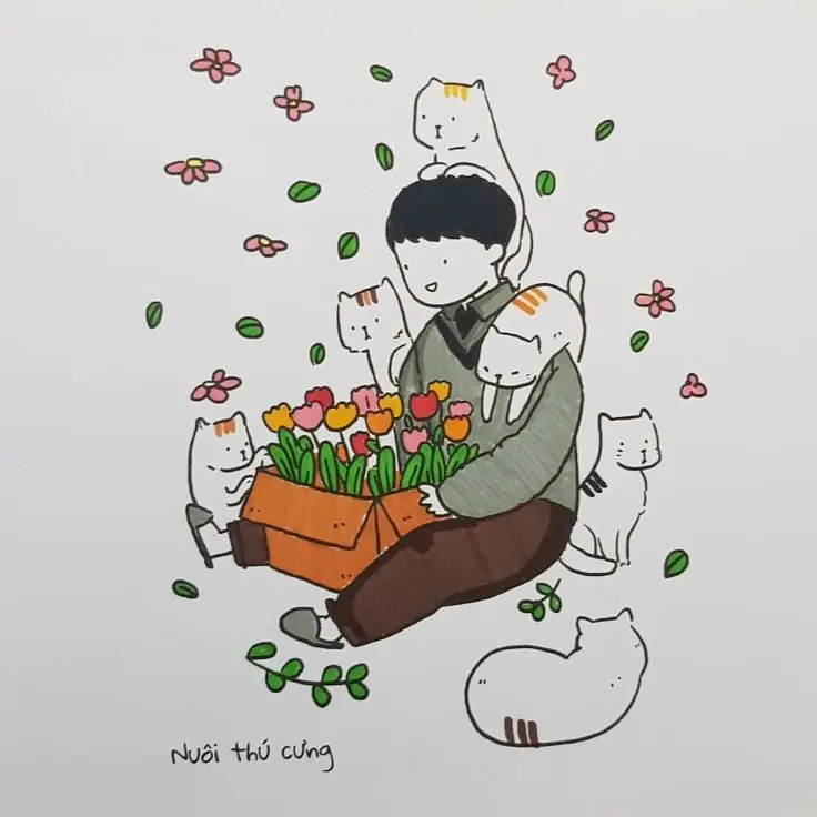 Tranh tô màu cành hoa mai - Tô màu đón Tết Nguyên Đán 25