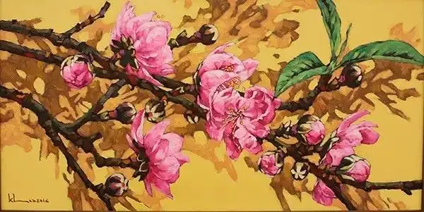 Tranh tô màu cành hoa mai - Tô màu đón Tết Nguyên Đán 52