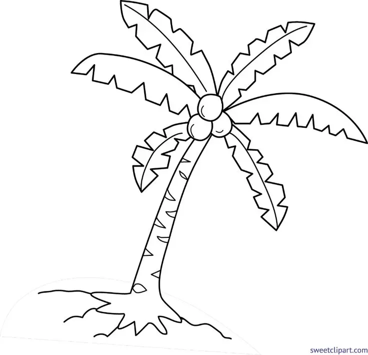 Tranh Tô Màu Cây Dừa Dễ Thương Cho Trẻ Em 43