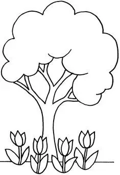 Tranh Tô Màu Cây Xanh Thú Vị Cho Trẻ 1