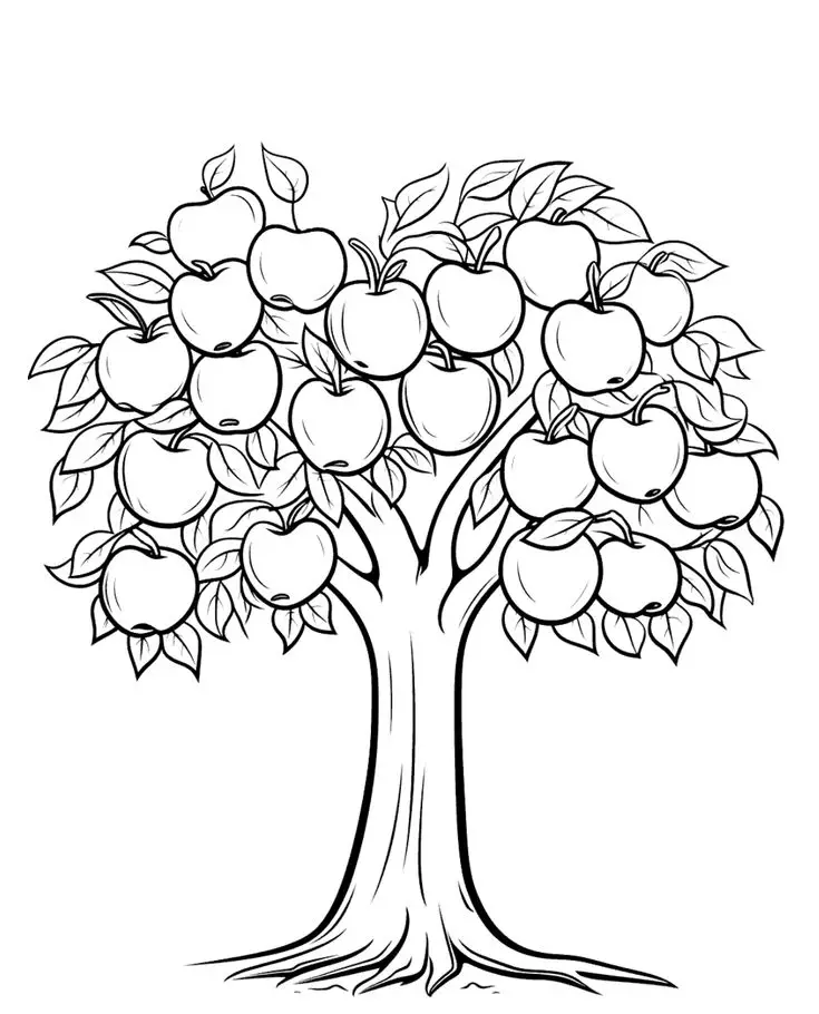 Tranh Tô Màu Cây Xanh Thú Vị Cho Trẻ 7