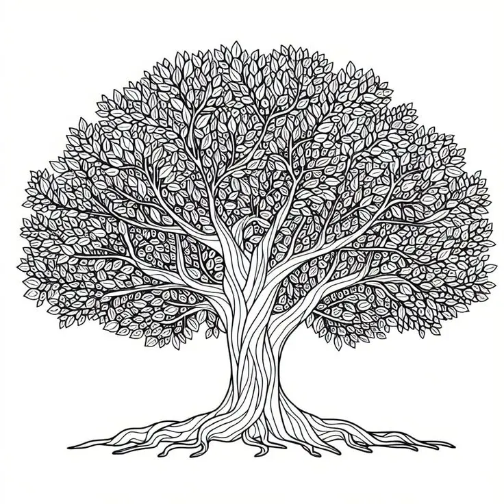 Tranh Tô Màu Cây Xanh Thú Vị Cho Trẻ 68