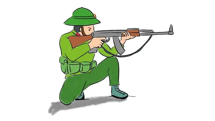 Tranh tô màu chú bộ đội cho trẻ em phát triển sáng tạo 24