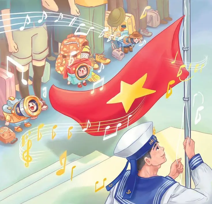 Tranh tô màu chú bộ đội cho trẻ em phát triển sáng tạo 49