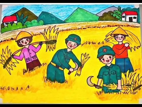 Tranh tô màu chú bộ đội cho trẻ em phát triển sáng tạo 65