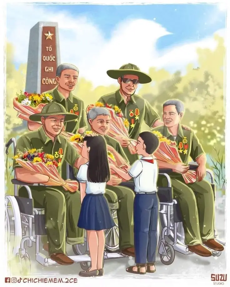 Tranh tô màu chú bộ đội cho trẻ em phát triển sáng tạo 70