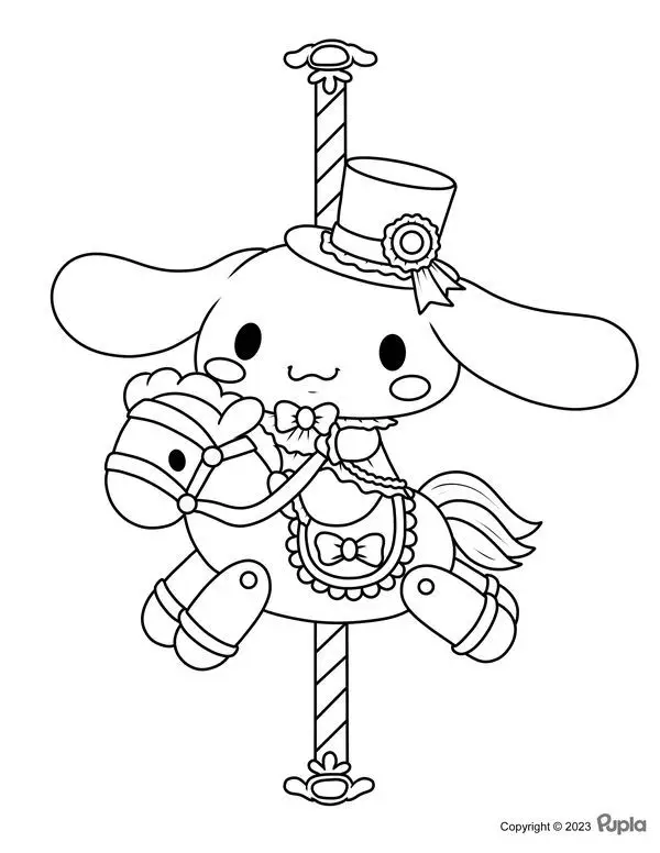 Tranh tô màu Cinnamoroll cute cho fan anime 10