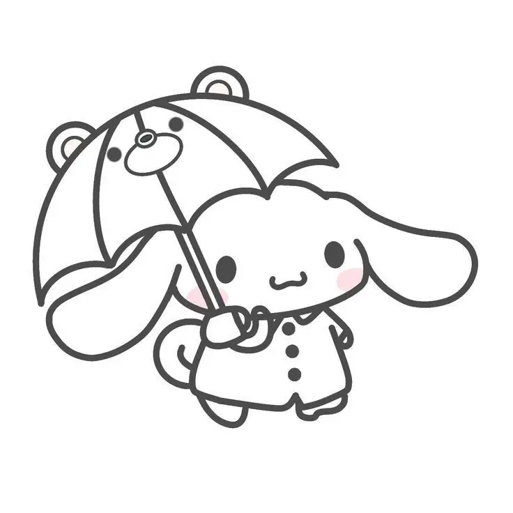 Tranh tô màu Cinnamoroll cute cho fan anime 33