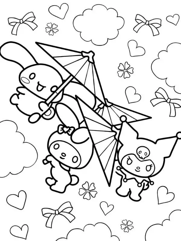 Tranh tô màu Cinnamoroll cute cho fan anime 36