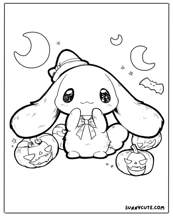 Tranh tô màu Cinnamoroll cute cho fan anime 48