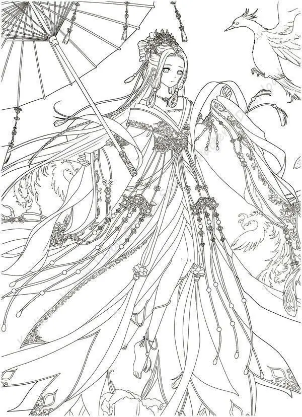 Tranh Tô Màu Cổ Trang: Các Nhân Vật Lịch Sử Qua 50 Hình Ảnh Sáng Tạo 26