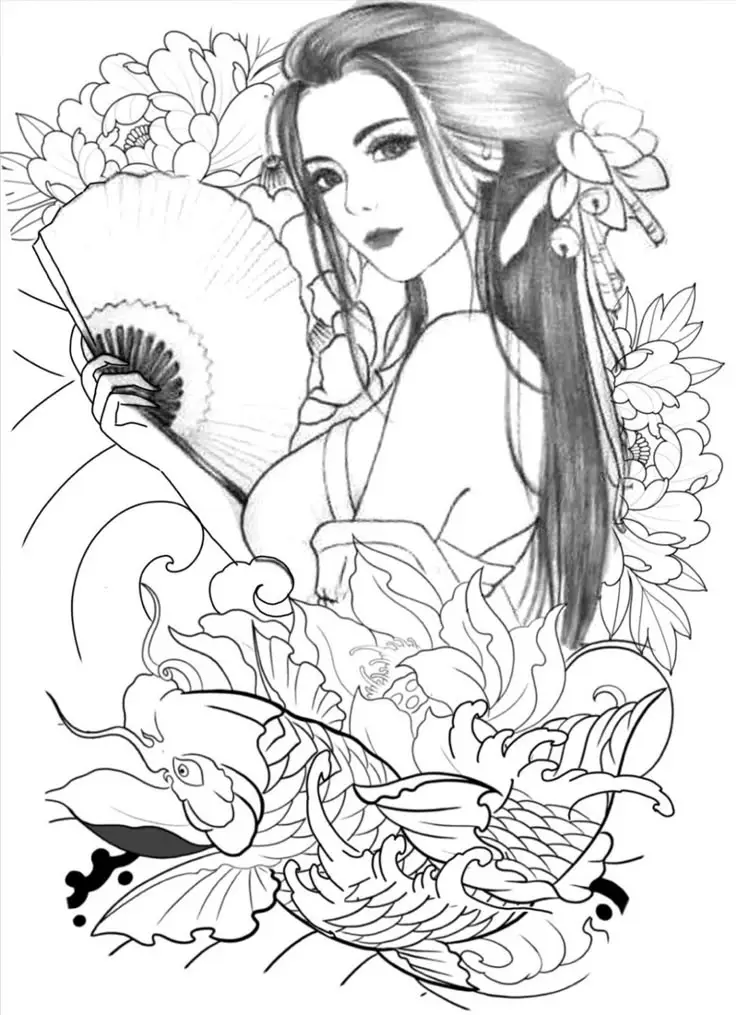 Tranh Tô Màu Cổ Trang: Các Nhân Vật Lịch Sử Qua 50 Hình Ảnh Sáng Tạo 30