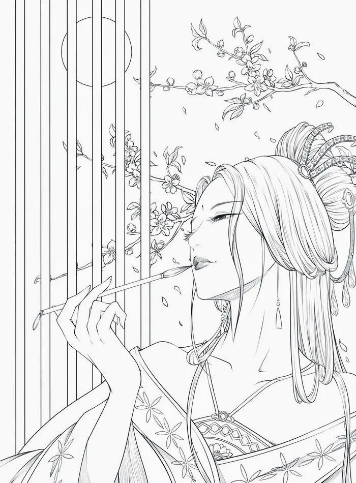 Tranh Tô Màu Cổ Trang: Các Nhân Vật Lịch Sử Qua 50 Hình Ảnh Sáng Tạo 51