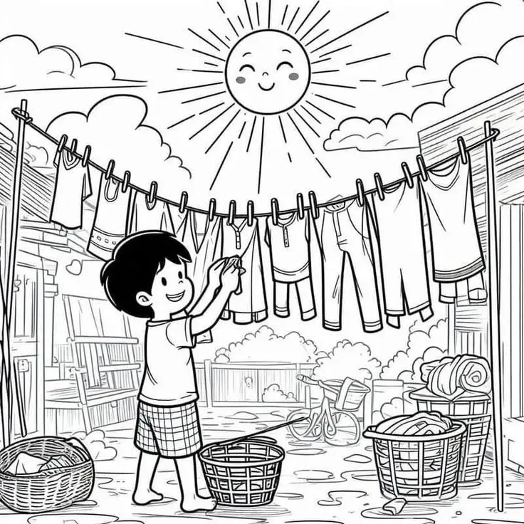 Tranh tô màu con người – Tạo hình vui nhộn 39