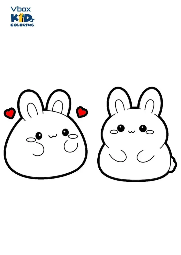 Tranh tô màu con thỏ đáng yêu cho bé 32