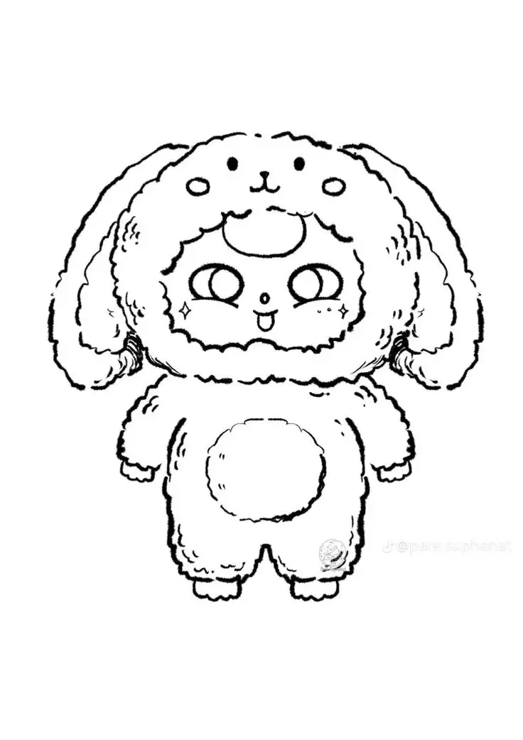 Tranh tô màu con thỏ đáng yêu cho bé 53