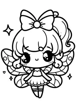 Tranh Tô Màu Công Chúa Anime Cute - Yêu Thích Của Các Bạn Nhỏ 6