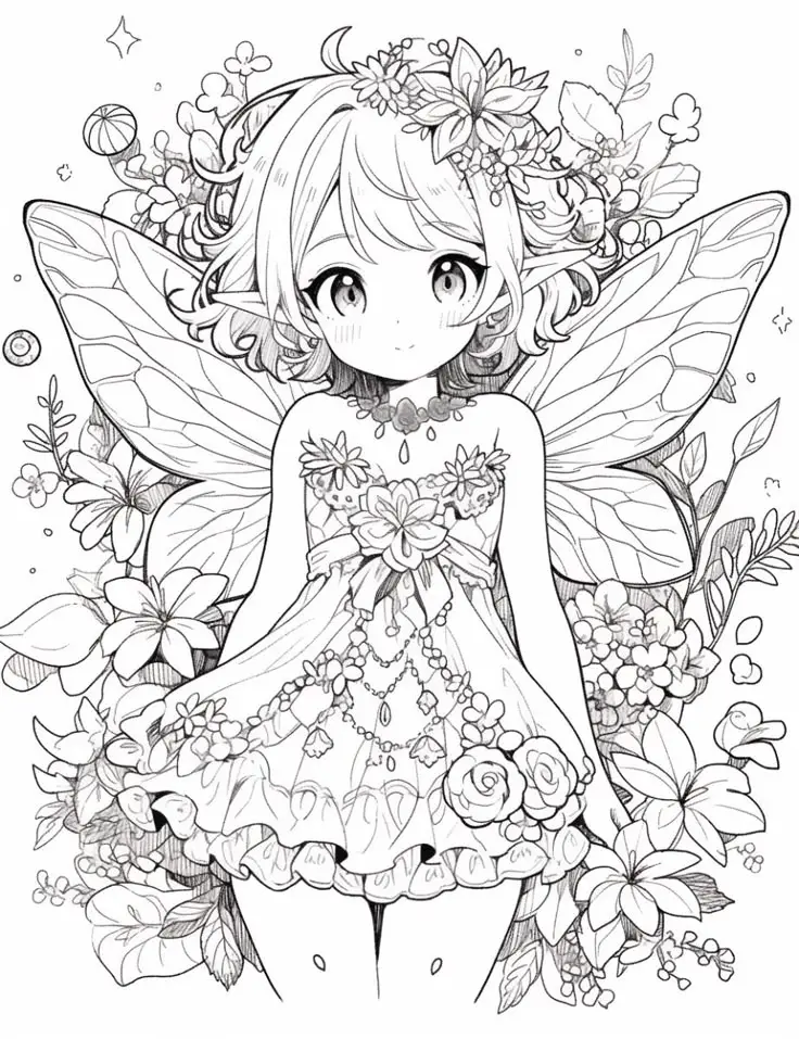 Tranh Tô Màu Công Chúa Anime Cute - Yêu Thích Của Các Bạn Nhỏ 17