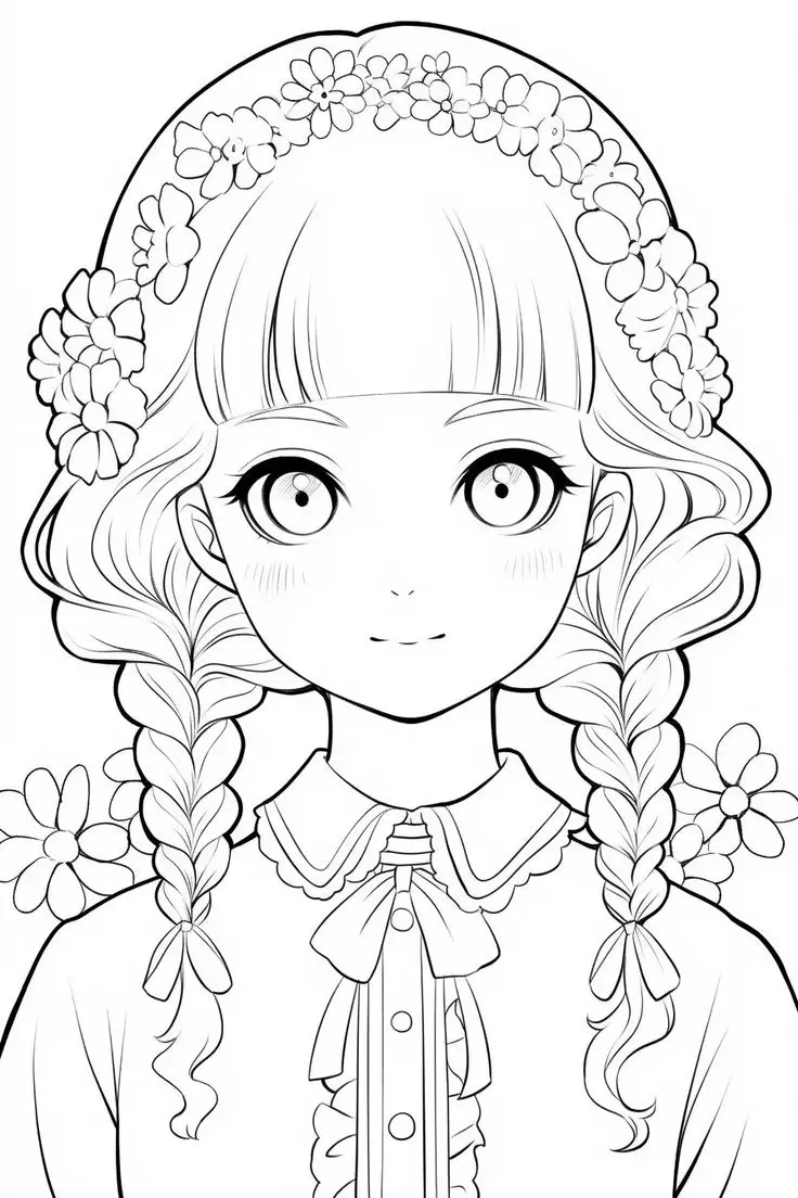 Tranh Tô Màu Công Chúa Anime Cute - Yêu Thích Của Các Bạn Nhỏ 32