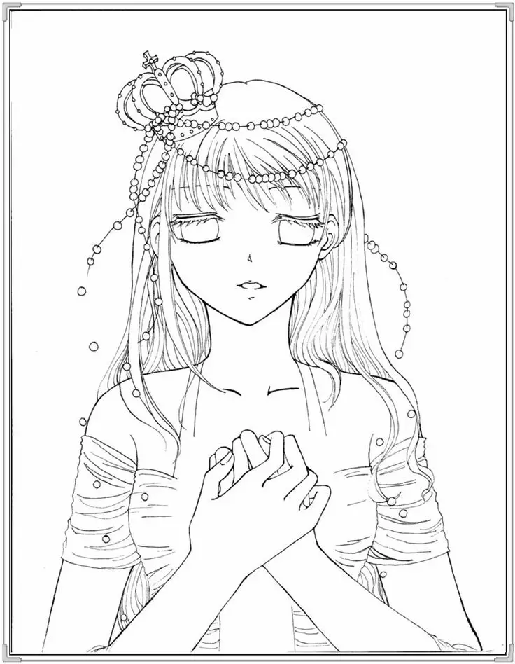 Tranh Tô Màu Công Chúa Anime Cute - Yêu Thích Của Các Bạn Nhỏ 50