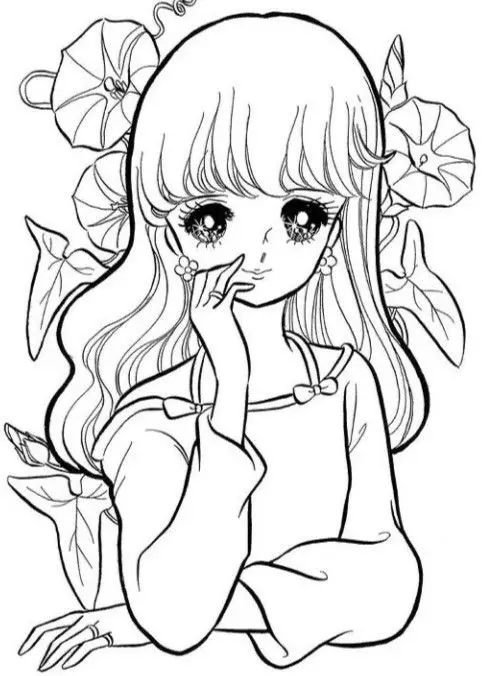 Tranh Tô Màu Công Chúa Anime Cute - Yêu Thích Của Các Bạn Nhỏ 52
