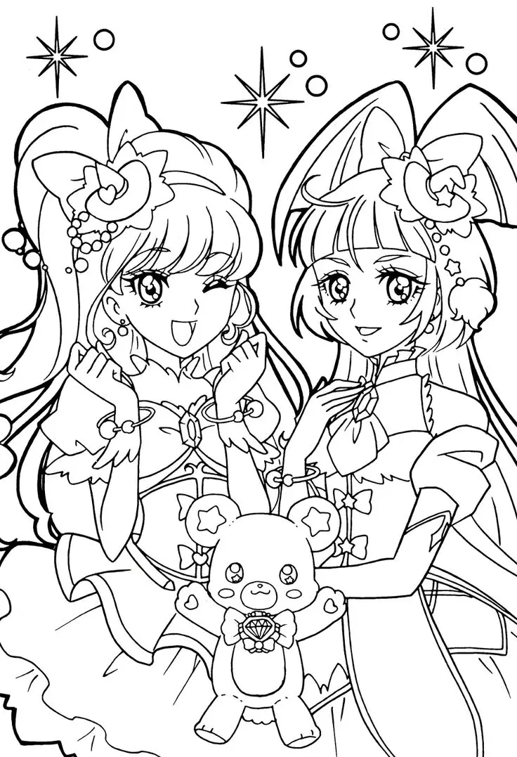 Tranh Tô Màu Công Chúa Anime Cute - Yêu Thích Của Các Bạn Nhỏ 58
