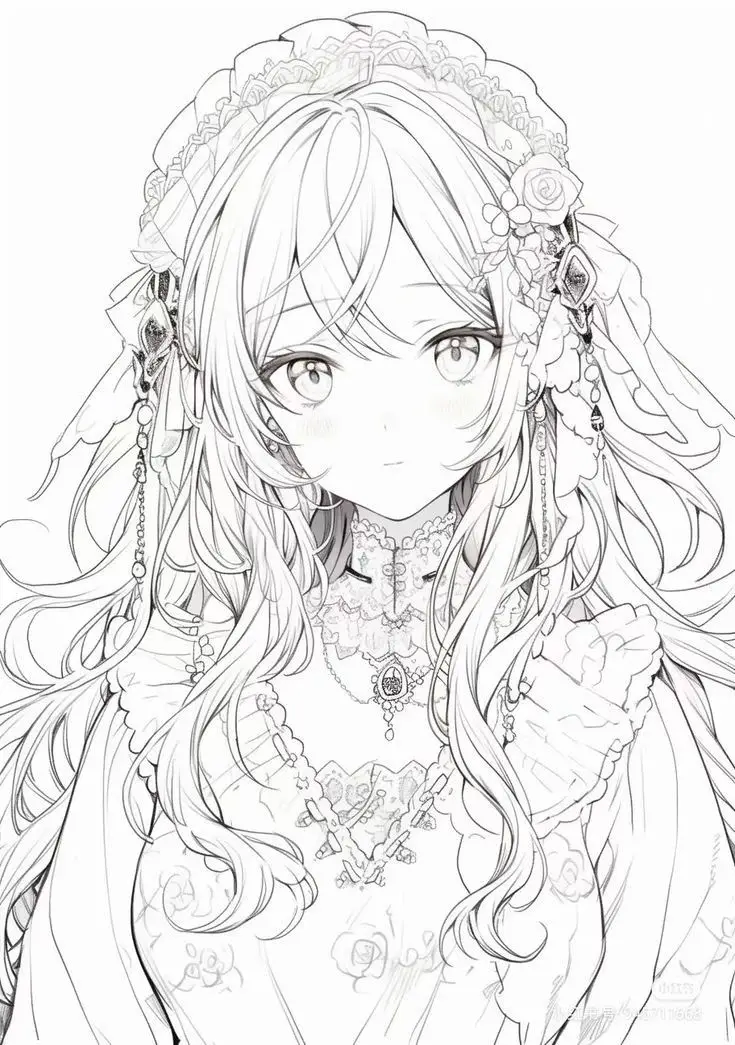 Tranh Tô Màu Công Chúa Anime Ngầu - Bộ Sưu Tập Hình Ảnh Đặc Sắc 14