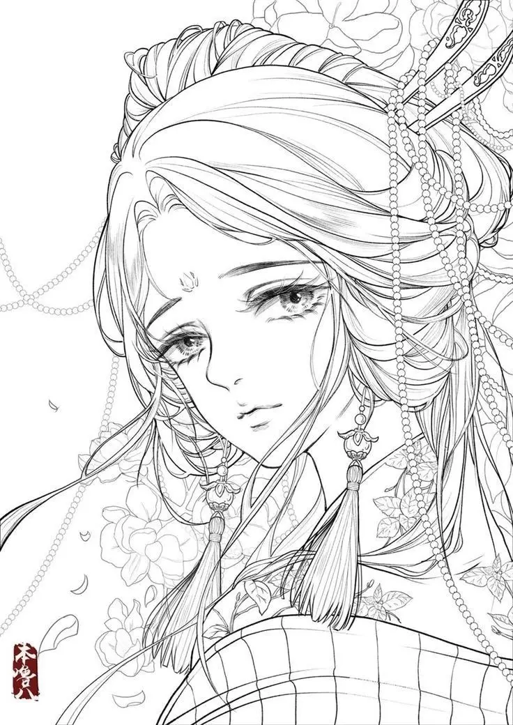 Tranh Tô Màu Công Chúa Anime Ngầu - Bộ Sưu Tập Hình Ảnh Đặc Sắc 31