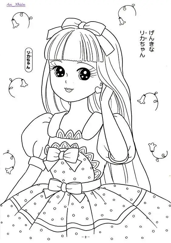 Tranh Tô Màu Công Chúa Chibi: 100 Hình Ảnh Đáng Yêu Để Bé Tô Màu 20