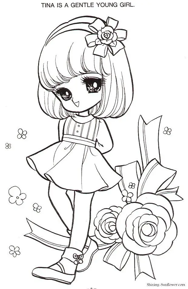 Tranh Tô Màu Công Chúa Chibi: 100 Hình Ảnh Đáng Yêu Để Bé Tô Màu 37