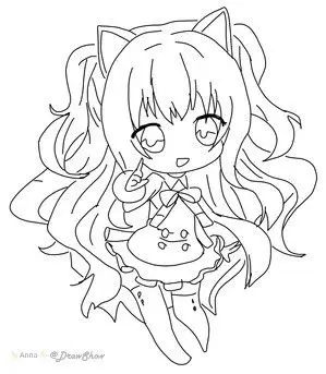 Tranh Tô Màu Công Chúa Chibi: 100 Hình Ảnh Đáng Yêu Để Bé Tô Màu 39