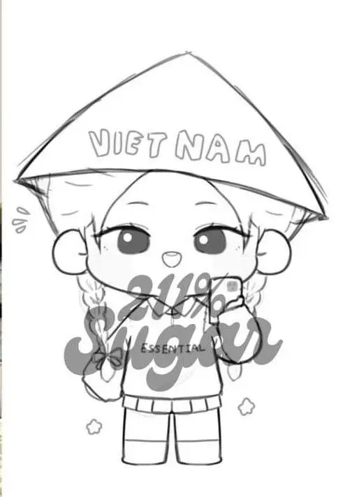 Tranh Tô Màu Công Chúa Chibi: 100 Hình Ảnh Đáng Yêu Để Bé Tô Màu 44