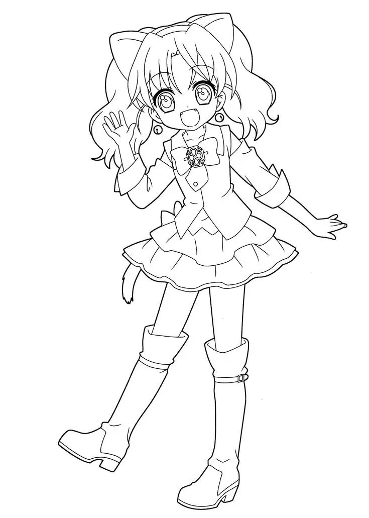 Tranh Tô Màu Công Chúa Chibi: 100 Hình Ảnh Đáng Yêu Để Bé Tô Màu 55