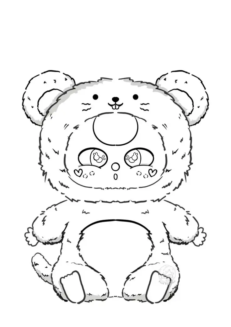 Tranh tô màu cute đơn giản cho bé tập tô 25
