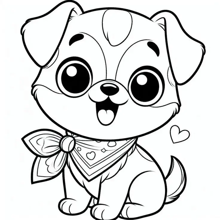 Tranh tô màu cute đơn giản cho bé tập tô 29