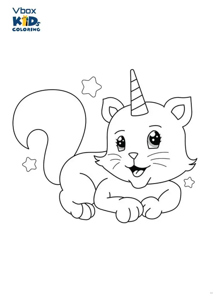 Tranh tô màu cute đơn giản cho bé tập tô 33