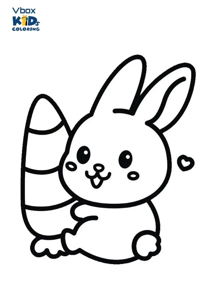 Tranh tô màu cute đơn giản cho bé tập tô 34