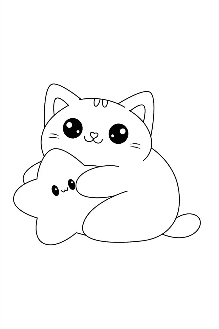 Tranh tô màu cute đơn giản cho bé tập tô 36