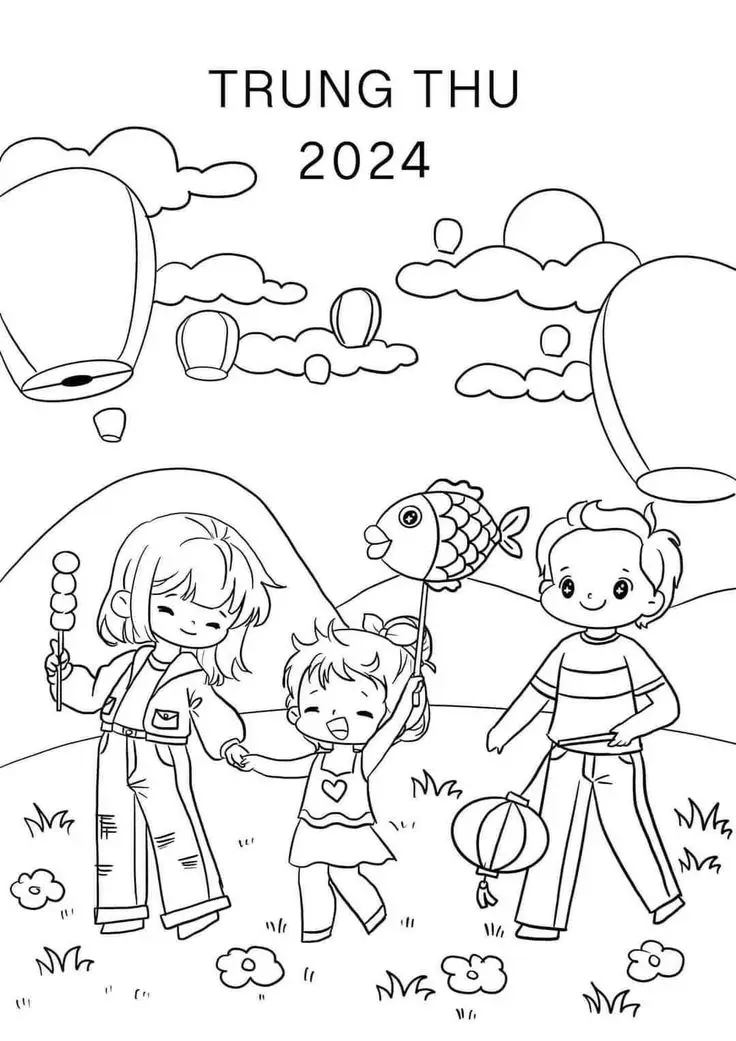 Tranh tô màu cute phô mai que cho bé sáng tạo 22